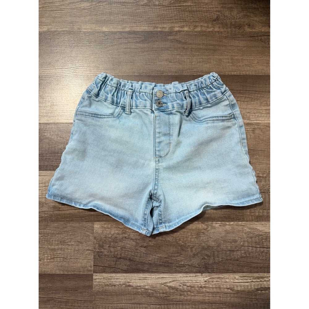 Jumping Beans Girls Light Wash Denim Paperbag Waist Shorts Size 10 - Picture 2 of 7